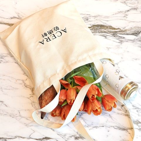 Casual Logo Print Durable Open Top Tote