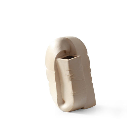 Decorating Essentials Modern Sculpture Vase in Matte Ceramic