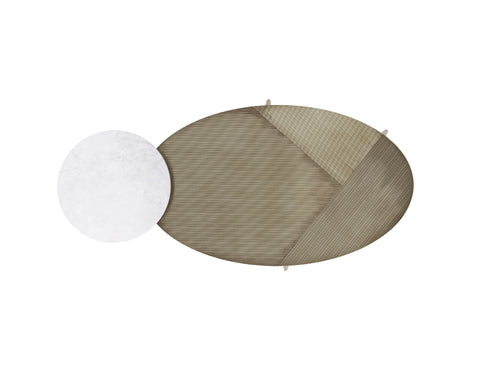 Sunpan Tuner Modern Geometric Oval Coffee Table