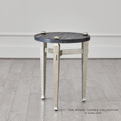 Global Views Timeless Minimalist Roman Round Drink Table