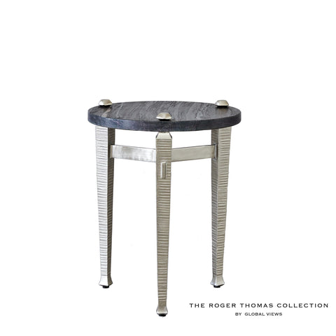 Global Views Timeless Minimalist Roman Round Drink Table
