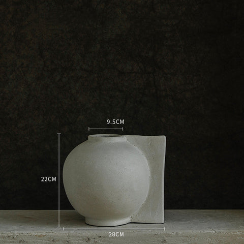 Decorating Essentials Modern Asymmetrical Matte Table Vase