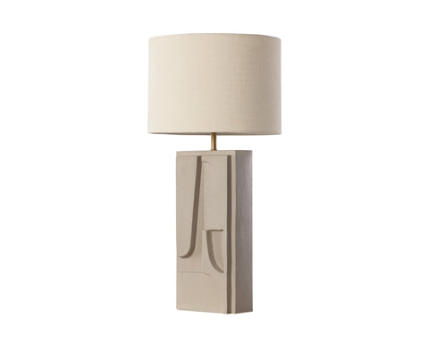 Dirsan Column Carving Modern Accent Table Lamp