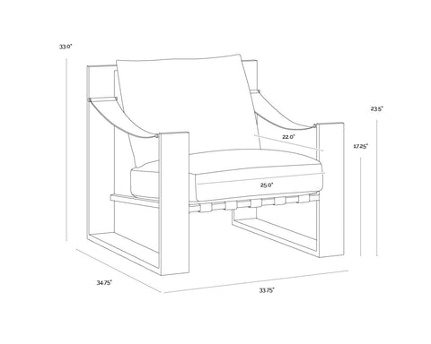 Timeless Minimalist Modern Upholstered Lounge Chair