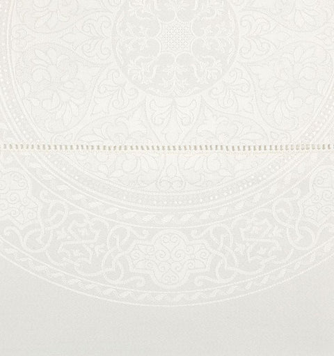 Traditional Floral Egyptian Cotton Flat Sheet with Hemstitching