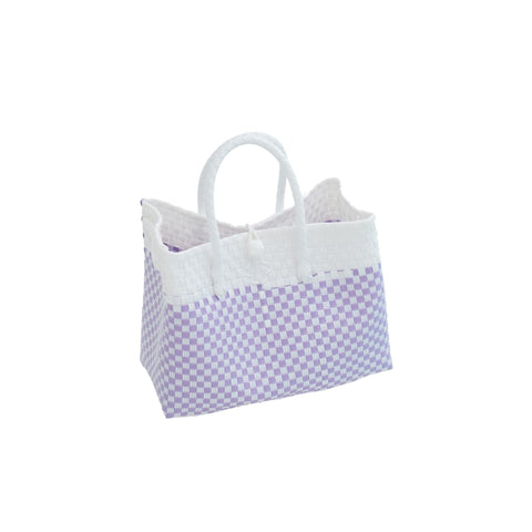 Beach Geometric Handwoven Lightweight Tote
