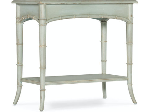 Artful Traditionalist Coastal Floral Rectangle End Table