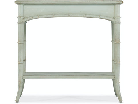 Artful Traditionalist Coastal Floral Rectangle End Table