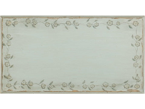 Artful Traditionalist Coastal Floral Rectangle End Table