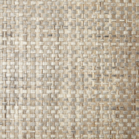 Contemporary Grasscloth Media Storage with Adjustable Shelves