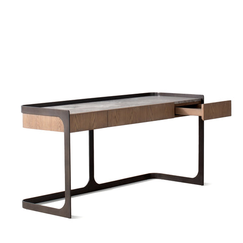 Studio A Element Modern Curved Marble Writing Desk