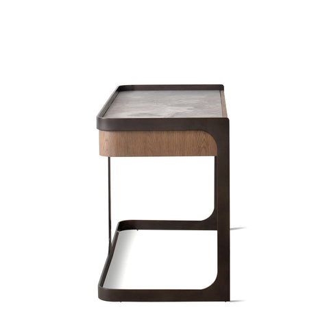 Studio A Element Modern Curved Marble Writing Desk