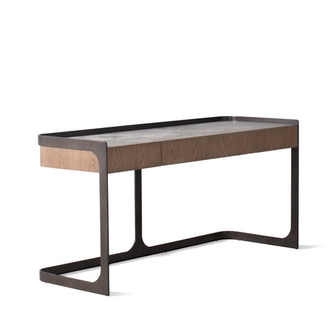 Studio A Element Modern Curved Marble Writing Desk