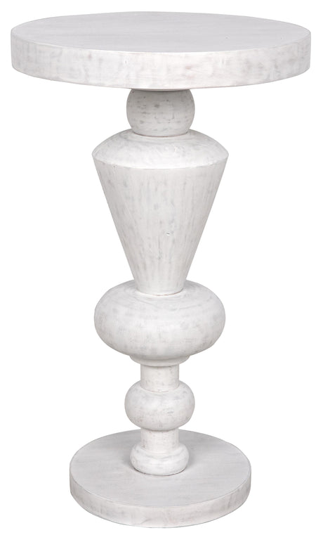 Artful Traditionalist Handcrafted Contemporary Round Accent Table