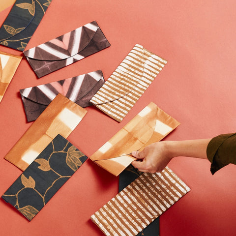 Chevron Graphic Handmade Flap Clutch