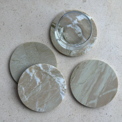 Oversized Coasters in Matcha