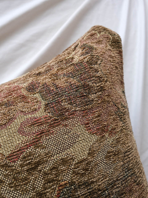 Powered by People Artful Traditionalist Textured Velvet Pillow Cover with Contrast Trim - 14 x 36