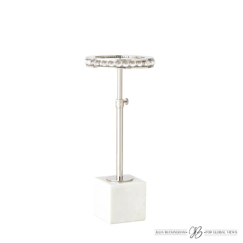 Contemporary Space Saving Round Drink Table with Adjustable Height