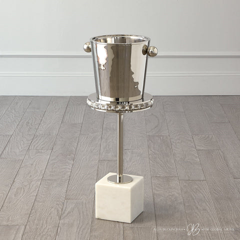 Contemporary Space Saving Round Drink Table with Adjustable Height