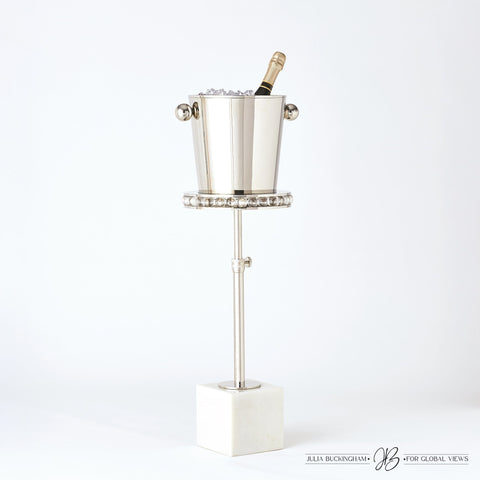 Contemporary Space Saving Round Drink Table with Adjustable Height