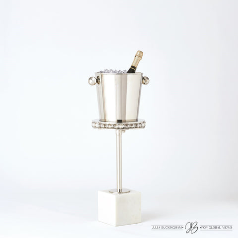 Contemporary Space Saving Round Drink Table with Adjustable Height