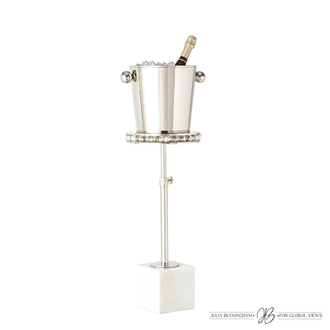 Contemporary Space Saving Round Drink Table with Adjustable Height