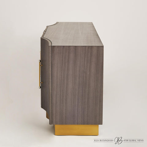Mayfair Modern Brushed Brass Accent Cabinet