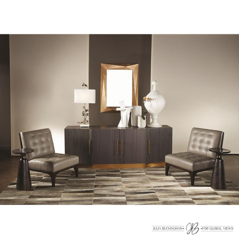 Mayfair Modern Brushed Brass Accent Cabinet