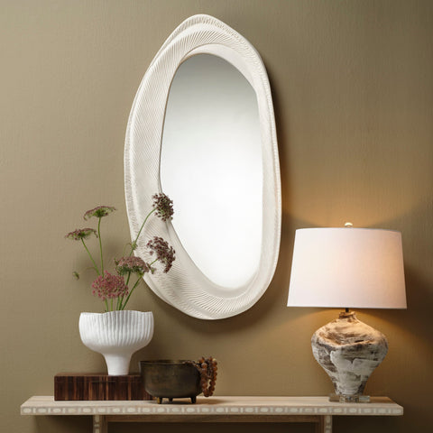 Contemporary Organic Asymmetrical Accent Mirror for Living Room