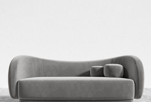 Diane Modern Velvet Sofa with Tight Back and Cushioned Seat