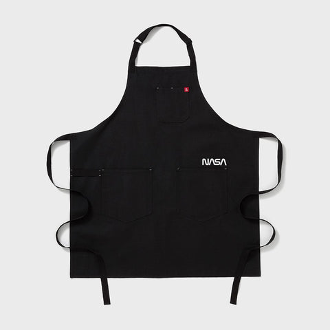 Bib Apron with Adjustable Pockets and Embroidery