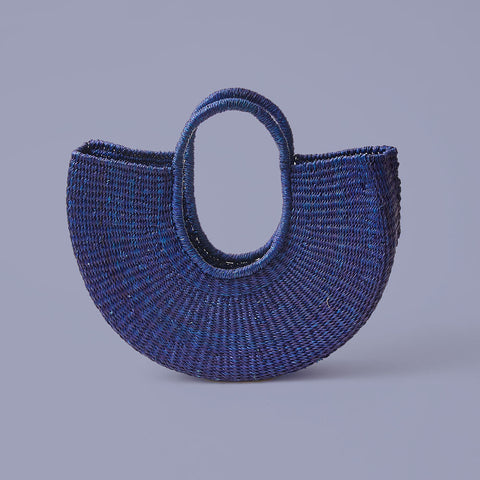 Handwoven Solid Basket Bag with Open Top - 15 W x 10 H