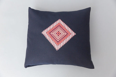 Artful Traditionalist Bohemian Embroidery Pillow Cover