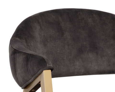Timeless Minimalist Upholstered Dining Armchair with Barrel Back