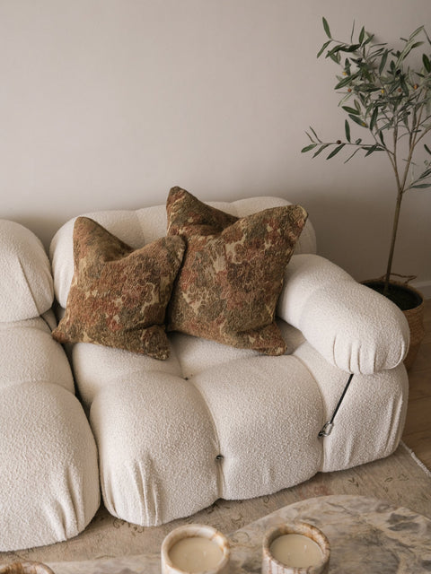 Powered by People Artful Traditionalist Velvet Square Pillow Cover with Contrast Trim - 18 x 18 - 22 x 22