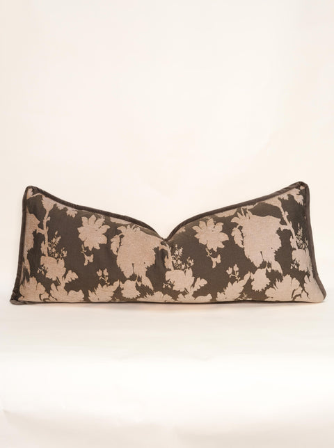 Artful Traditionalist Vintage Embroidery Lumbar Pillow