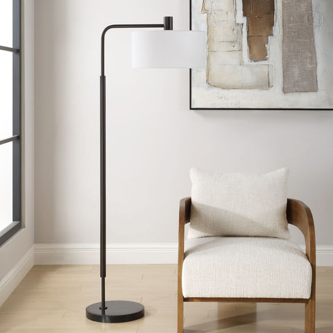 Richie Modern Sleek Drum Floor Lamp