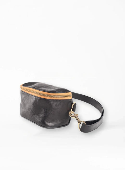 Handmade Leather Hip Bag with Detachable Crossbody Strap