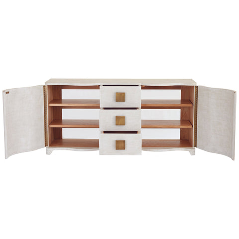 Toile Contemporary Matte Credenza Cabinet