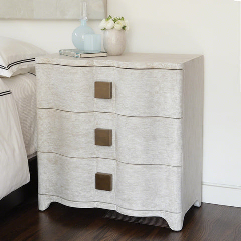 Toile Contemporary Accent Chest in Oak Wood