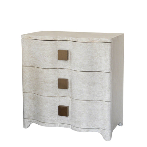 Toile Contemporary Accent Chest in Oak Wood