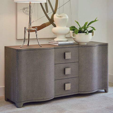 Toile Contemporary Credenza Cabinet