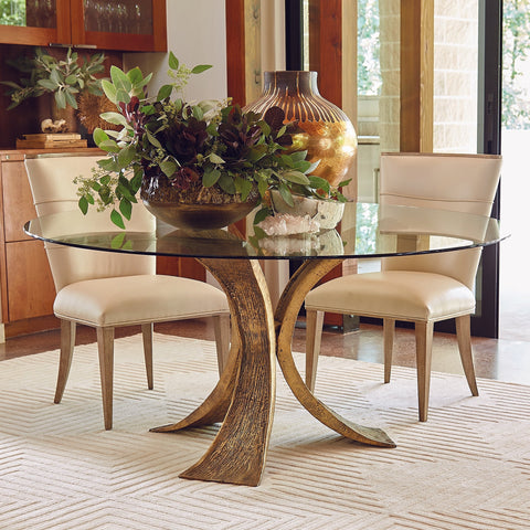 Global Views Timeless Minimalist Lotus Tulip Dining Table in Contemporary Style - 36 W