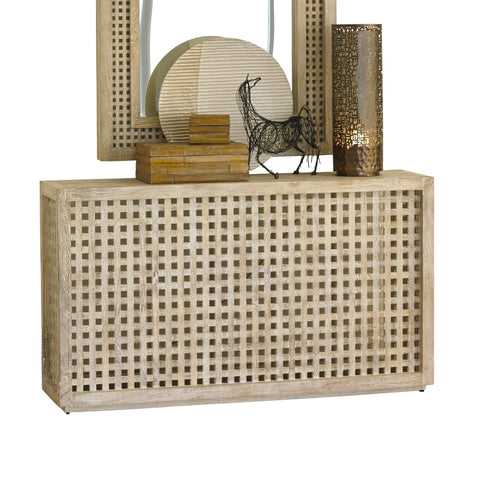 Studio A Timeless Minimalist Geometric Fretwork Entryway Console