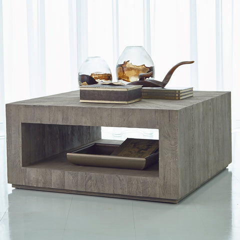 Studio A Timeless Minimalist Square Plinth Coffee Table