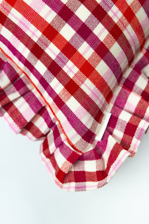 Powered by People Classic Bohemian Handwoven Plaid Throw Pillow - 15 x 20