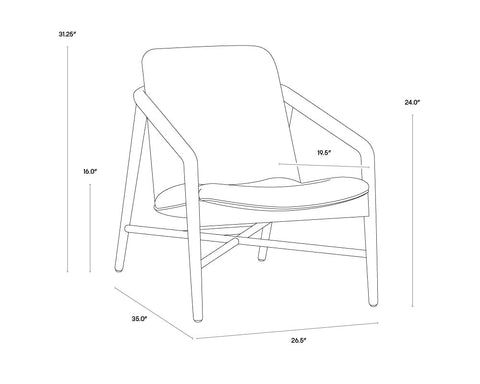 Artful Traditionalist Mid Century Parsons Chair & a Half Lounge Chair