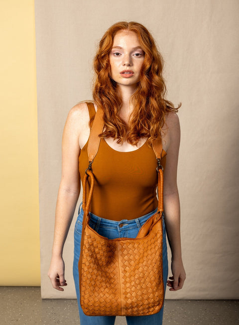 Braided Basket Weave Tote with Removable Shoulder Strap