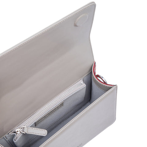 Casual Embossed Stripe Crossbody with Magnetic Flap