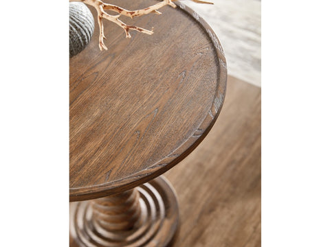 Hooker Furniture Spindle Center Drum Round Contemporary Accent Table - 22 W